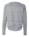 J. America - Women's Odyssey Striped Performance Fleece Hi-Low Crewneck Sweatshirt - 8663