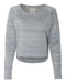 J. America - Women's Odyssey Striped Performance Fleece Hi-Low Crewneck Sweatshirt - 8663