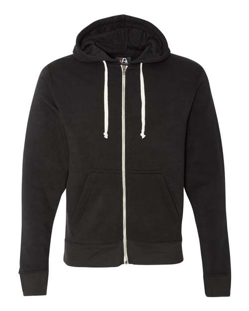 J. America - Triblend Full-Zip Hooded Sweatshirt - 8872