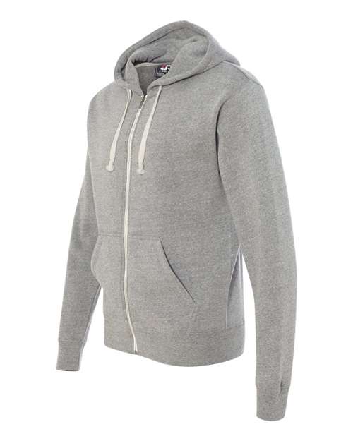 J. America - Triblend Full-Zip Hooded Sweatshirt - 8872