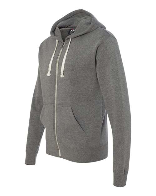 J. America - Triblend Full-Zip Hooded Sweatshirt - 8872