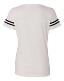 LAT - Women's Football V-Neck Fine Jersey Tee - 3537