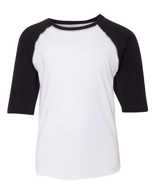 LAT - Youth Baseball Fine Jersey Three-Quarter Sleeve Tee - 6130