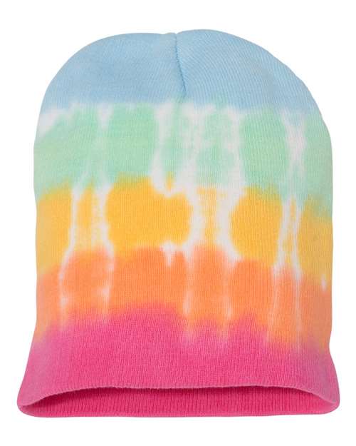 Dyenomite - Tie Dye 12 Inch Knit Beanie - 870VR