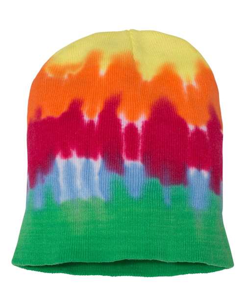 Dyenomite - Tie Dye 12 Inch Knit Beanie - 870VR