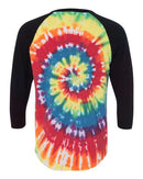 Dyenomite - Tie Dye Three-Quarter Sleeve Raglan T-Shirt - 660VR