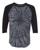 Dyenomite - Tie Dye Three-Quarter Sleeve Raglan T-Shirt - 660VR