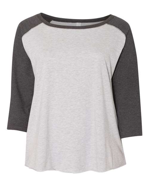 LAT - Curvy Collection Women's Baseball Three-Quarter Sleeve Tee - 3830