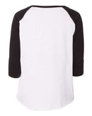 LAT - Curvy Collection Women's Baseball Three-Quarter Sleeve Tee - 3830