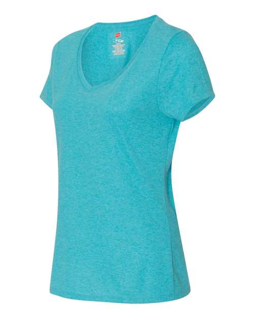Hanes - Women’s Premium Triblend V-Neck Short Sleeve T-Shirt - 42VT