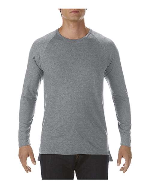 Anvil - Long Sleeve Lightweight Long and Lean Raglan T-Shirt - 5628