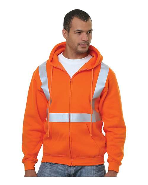 Bayside - USA-Made Hi-Visibility Full-Zip Hooded Fleece - 3790