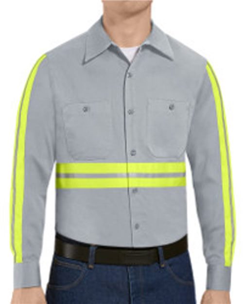 Red Kap - Enhanced Visibility Cotton Work Shirt Long Sizes - SC30EL