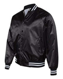 Augusta Sportswear - Satin Baseball Jacket Striped Trim - 3610