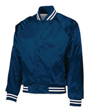 Augusta Sportswear - Satin Baseball Jacket Striped Trim - 3610