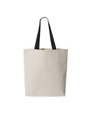 Q-Tees - 11L Canvas Tote with Contrast-Color Handles - Q4400