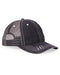 Mega Cap - Herringbone Unstructured Contrast Stitch Trucker Cap - 6990B