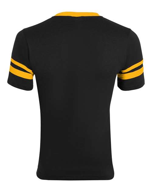 Augusta Sportswear - V-Neck Jersey with Striped Sleeves - 360