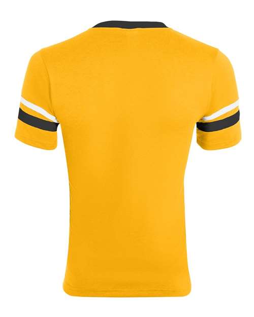 Augusta Sportswear - V-Neck Jersey with Striped Sleeves - 360