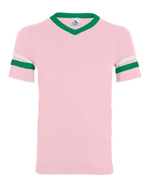 Augusta Sportswear - V-Neck Jersey with Striped Sleeves - 360