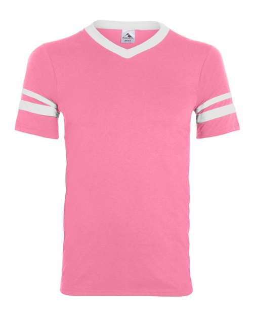 Augusta Sportswear - Youth V-Neck Jersey with Striped Sleeves - 361