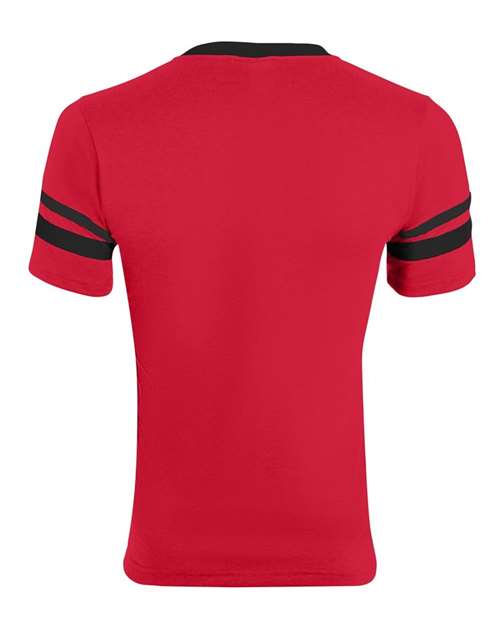 Augusta Sportswear - Youth V-Neck Jersey with Striped Sleeves - 361