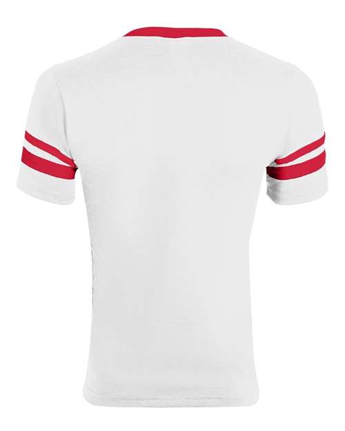 Augusta Sportswear - Youth V-Neck Jersey with Striped Sleeves - 361