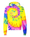 Dyenomite - Multi-Color Spiral Pullover Hooded Sweatshirt - 854MS