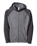 Independent Trading Co. - Youth Lightweight Special Blend Raglan Zip Hood - PRM15YSBZ