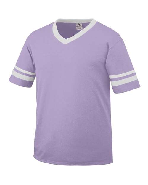 Augusta Sportswear - V-Neck Jersey with Striped Sleeves - 360