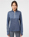 Adidas - Women's Brushed Terry Heathered Quarter-Zip Pullover - A285