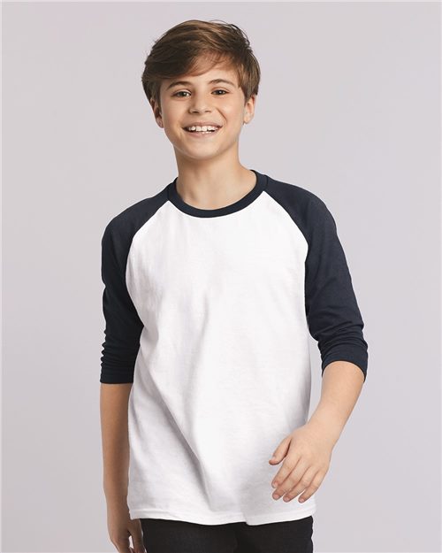 Gildan - Heavy Cotton™ Youth Raglan Three-Quarter Sleeve T-Shirt - 5700B