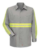 Red Kap - Enhanced Visibility Long Sleeve Cotton Work Shirt - SC30E