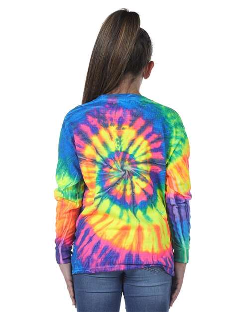 Dyenomite - Youth Spiral Tie Dye Long Sleeve - 24BMS