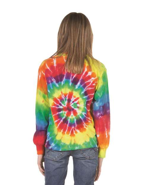 Dyenomite - Youth Spiral Tie Dye Long Sleeve - 24BMS