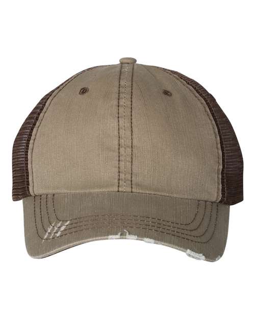 Mega Cap - Herringbone Trucker Cap - 6990