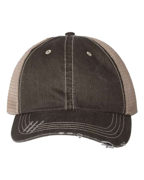 Mega Cap - Herringbone Trucker Cap - 6990