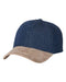 Mega Cap - Washed Denim With Suede Bill Cap - 7611