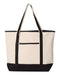 Q-Tees - 34.6L Large Canvas Deluxe Tote - Q1500