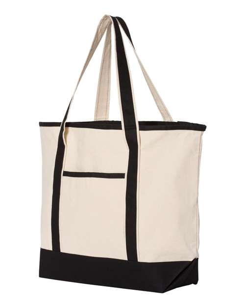 Q-Tees - 34.6L Large Canvas Deluxe Tote - Q1500