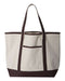 Q-Tees - 34.6L Large Canvas Deluxe Tote - Q1500