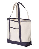 Q-Tees - 34.6L Large Canvas Deluxe Tote - Q1500