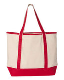 Q-Tees - 34.6L Large Canvas Deluxe Tote - Q1500