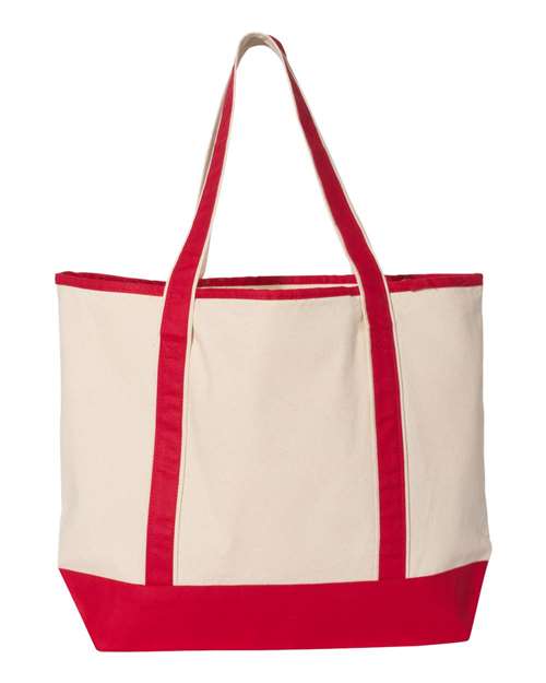 Q-Tees - 34.6L Large Canvas Deluxe Tote - Q1500