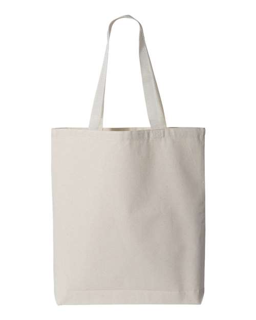 Q-Tees - 11L Canvas Tote with Contrast-Color Handles - Q4400