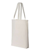 Q-Tees - 11L Canvas Tote with Contrast-Color Handles - Q4400