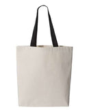 Q-Tees - 11L Canvas Tote with Contrast-Color Handles - Q4400