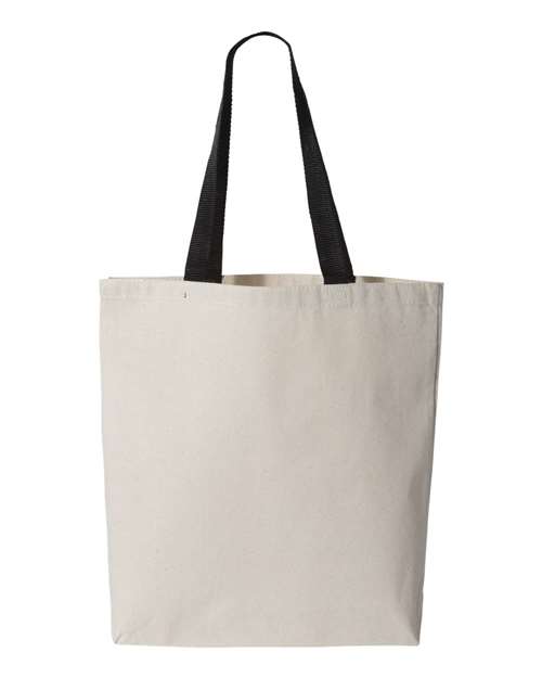 Q-Tees - 11L Canvas Tote with Contrast-Color Handles - Q4400