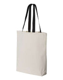 Q-Tees - 11L Canvas Tote with Contrast-Color Handles - Q4400