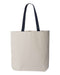 Q-Tees - 11L Canvas Tote with Contrast-Color Handles - Q4400